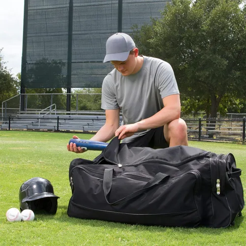 Vista 7 de Champion Sports Bolsa Deportiva con Ruedas – Bolsa de Viaje Grande de Nylon para Atletas para Béisbol, Fútbol, Baloncesto, Fútbol Americano, Hockey