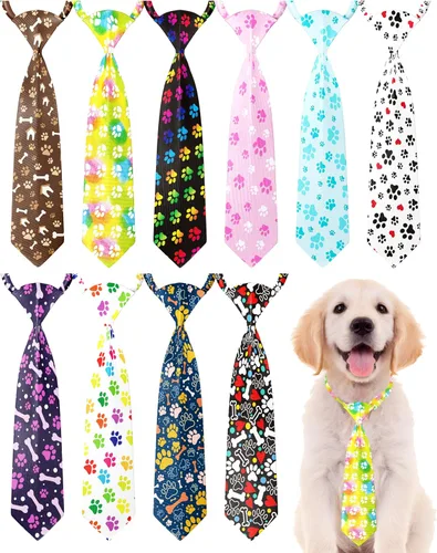 Vista 56 de PET SHOW Paquete de 10 corbatas para perros de feliz cumpleaños, XS