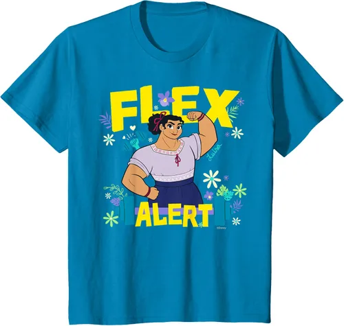Vista 48 de Disney Encanto Luisa Madrigal Flex Alert Camiseta, Negro
