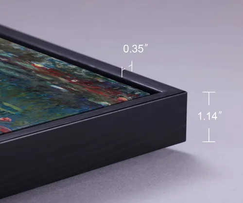 Vista 2 de Wieco Art Claude Monet - Lienzo enmarcado con 3 paneles, arte de pared de lirios de agua por Claude Monet, pinturas famosas, impresiones en lienzo