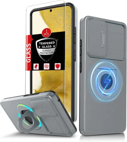 Vista 48 de Funda para Samsung Galaxy S21 FE con 2 protectores de pantalla de vidrio templado, funda con función atril para Samsung Galaxy S21FE con cubierta