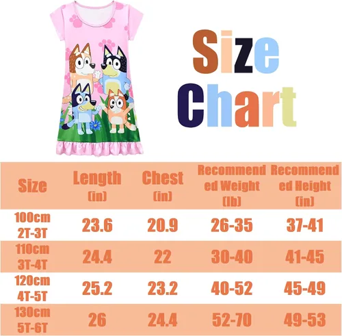 Vista 5 de Blue Puppy Costume for Toddler Girls, Blue Puppy Dress for Girls Little Pink Purple Rose