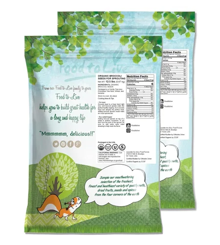 Vista 2 de Food to Live semillas de brócoli orgánico para brotes, 11.3 kilogramos – sin OGM, vegano, kosher, alimento sirt, a granel. Rico en sulforafano
