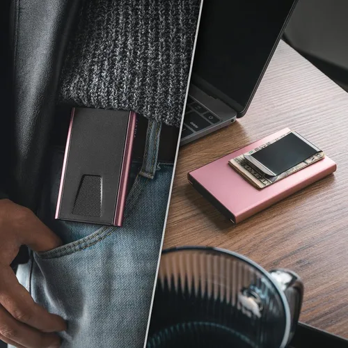 Vista 44 de VULKIT Cartera delgada minimalista para tarjetas VC500 VC500C, Rosado, Minimalista