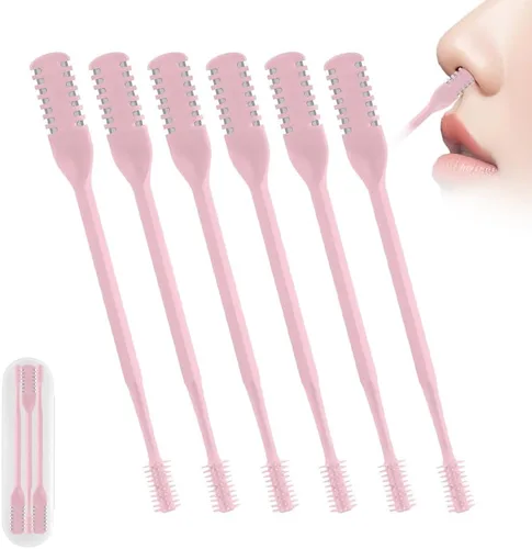 Vista 13 de Cortador de vello nasal 2 en 1, herramienta de eliminación de vello nasal mejorada con rotación de 360°, cuchilla de vello de nariz de doble cara