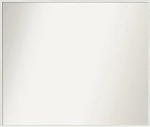 Vista 295 de Amanti Art Espejo de baño blanco para sobre el fregadero, 22 x 45 pulgadas, espejo de tocador rectangular blanco Lucie, marco de madera moderno