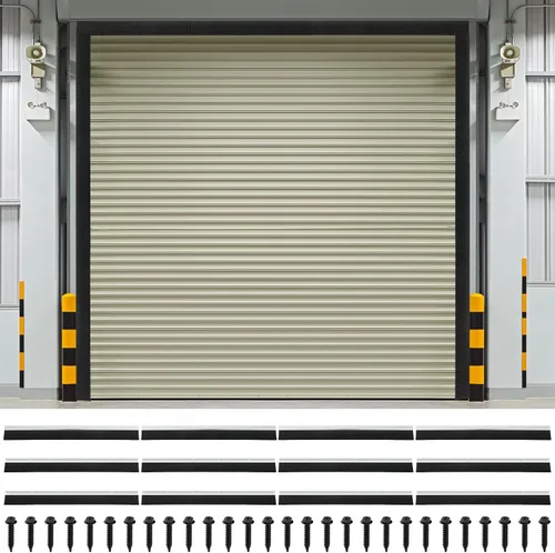 Vista 13 de DoubleFill Kit de sello de cepillo para puerta de garaje de 8 x 8 pies, sello de puerta enrollable de 2 pulgadas con riel de aluminio, cepillo