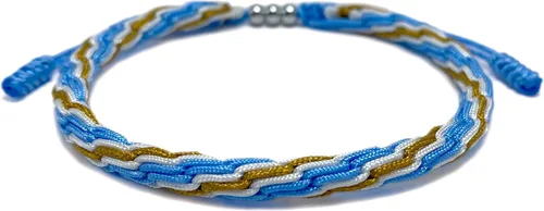 Vista 2 de LAMIBEE Pulsera con código de bandera de país, pulsera de cuerda de protección y sufrimiento de la suerte, pulsera tibetana, pulsera de cuerda