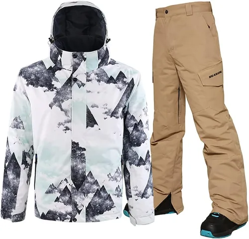 Vista 14 de HOTIAN Mens Ski Jackets Waterproof Snowsuits Insulated Outdoor Winter Coats
