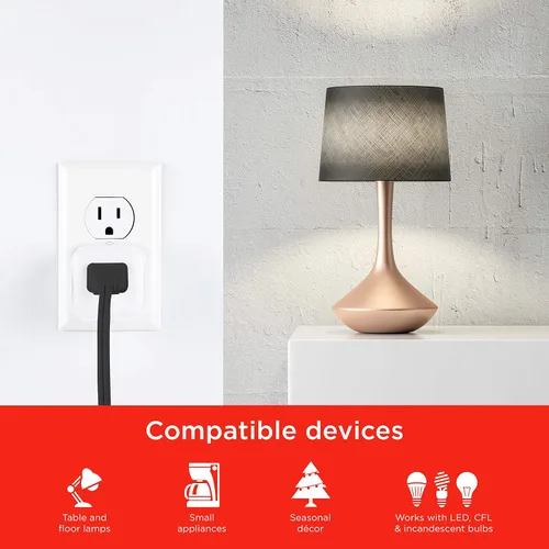 Vista 4 de UltraPro Enchufe inteligente para interiores, 1 toma de tierra, blanco, paquete de 2 Uso en interiores, no requiere concentrador, funciona
