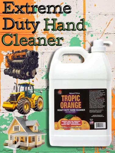 Vista 6 de Force 5 Tropic Orange - Limpiador de manos resistente con piedra pómez fina. Limpiador de manos industrial, limpiador de manos de loción de acción