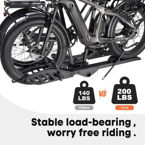 Vista 2 de CRAVOT CyberRack - Soporte para bicicletas eléctricas para 2 bicicletas, con capacidad de 90.7 kg, soporte robusto para bicicletas eléctricas