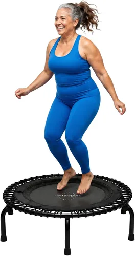Vista 12 de JumpSport Rebotador de entrenamiento para adultos, mini trampolín de fitness Negro