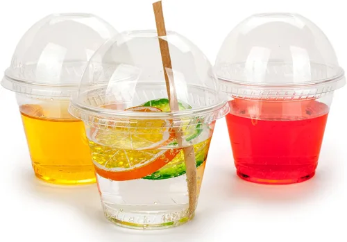 Vista 9 de Golden Apple, Vasos de plástico transparente de 100 onzas de 3 onzas. Mini tazas desechables, vasos de plástico, vasos de chupito de plástico, vasos