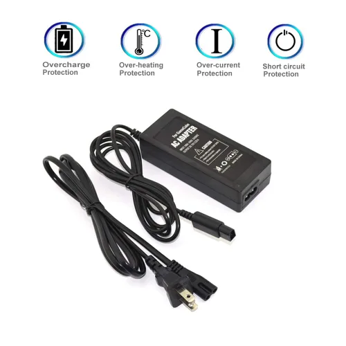 Vista 3 de WiCareYo AC Power Supply Adapter Wall Charger US Plug with Composite AV Cable for Gamecube System NGC Console