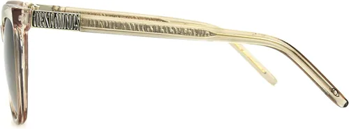 Vista 3 de Sofia Vergara x Foster Grant Women's Sofia Sunglasses Cat Eye, Crystal Clear and Black, 55 mm