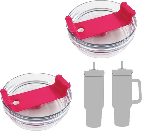 Vista 16 de Paquete de 2 tapas para vaso de 40 onzas compatibles con Stanley Quencher, cubiertas de vaso de acero inoxidable a prueba de derrames y resistentes