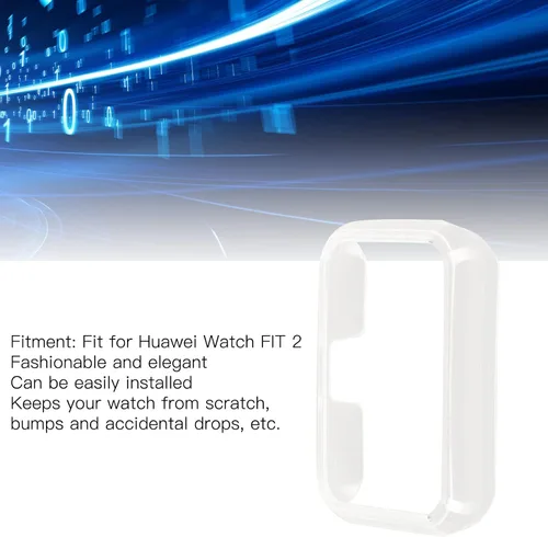 Vista 2 de Funda protectora para reloj inteligente, funda de reloj inteligente, accesorio profesional de plástico para arañazos compatible con reloj FIT 2