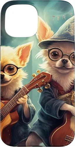 Vista 6 de iPhone 16 Chihuahua Mago Guitarristas, Chihuahua Dog, Estuche Guitarrista Mágico