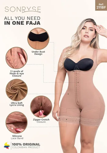 Vista 4 de Sonryse Fajas Colombianas Postparto BBL Stage 2 Post Surgical Compression Garments for Women