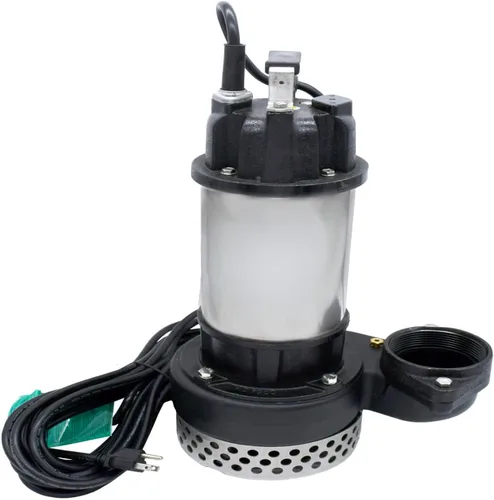Vista 2 de EasyPro TM9500 - Bomba sumergible de acero inoxidable para arroyos, cascadas y derrames. Cabezal máximo de 31 pies - 115 voltios 1 HP - 9500 GPH