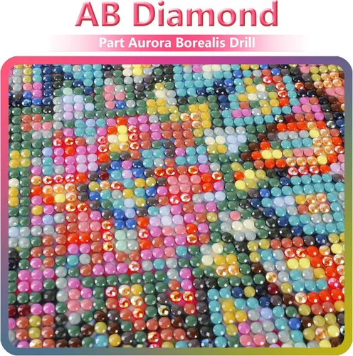 Vista 3 de Huacan Kits de pintura de diamantes de mandala AB Kits de arte de diamantes para adultos principiantes 5D taladro completo redondo diamante puntos