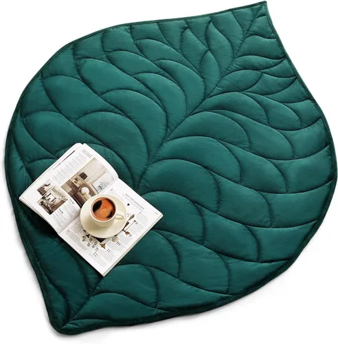 Vista 8 de Kaisa Manta con Peso para Adultos (5 libras, 23" x 29"), Manta de Regazo con Peso Suave Lavable a Máquina, Mantas Pequeñas Pesadas con Cuentas