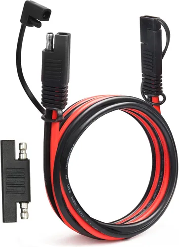 Vista 9 de MOOKEERF Cable de extensión SAE – 10 AWG, 3 pies, 2 cables de desconexión rápida, cable de extensión de cargador de batería, resistente, adaptador