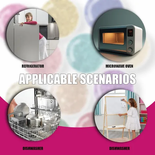 Vista 7 de Imanes de vidrio fuerte mezclado con purpurina brillante, 12 imanes para refrigerador, divertida forma de imán de nevera, lindo imán pequeño