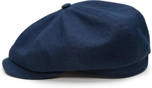 Vista 7 de Sterkowski Modelo Rowdy Gorra de periódico 100% lino para hombre y mujer Airy 8 paneles Paperboy Cap Beige
