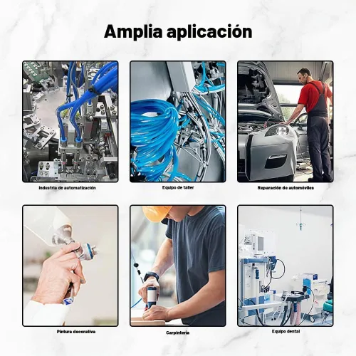 Vista 7 de 40 piezas de accesorios de manguera de aire de conexión rápida de 5/32 1/4 5/16 3/8 1/2 pulgadas Kit de accesorios de conexión neumática