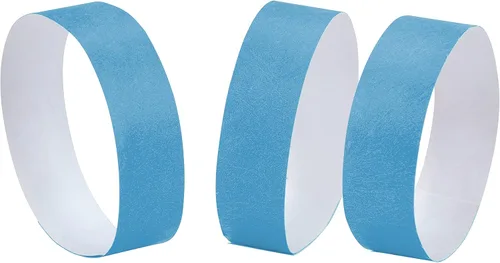 Vista 2 de DGBDPACK 100 pulseras de 1 a 100 números consecutivos, impermeables, a prueba de desgarros, pulseras de admisión, entradas (azul)
