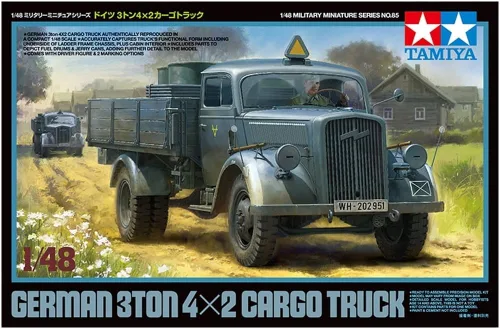 Vista 4 de Tamiya Modelos alemanes 3 toneladas 4x2 camión de carga Kit
