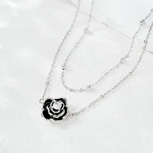 Vista 101 de CHIC & ARTSY Tobilleras delicadas de plata de ley S925 para verano, pulsera de tobillo ajustable multicapa para playa, joyería de pie para mujer