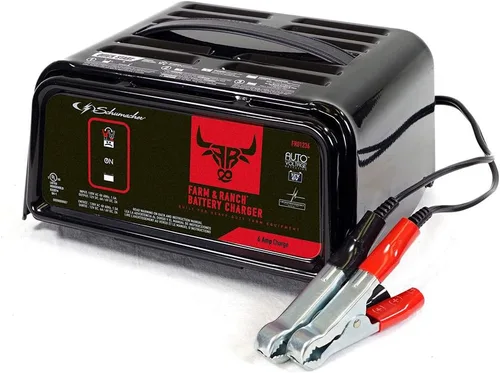 Vista 3 de Schumacher Electric Cargador y mantenedor de batería para granja y rancho, FR01236, 3 en 1, totalmente automático, 6 amperios, 6 voltios, 12