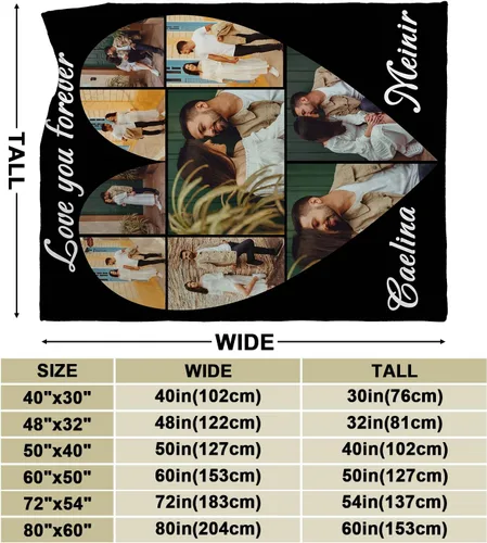 Vista 2 de Livole Manta personalizada con imagen, manta de franela personalizada, manta con foto personalizada con imagen y texto, manta personalizada, regalo