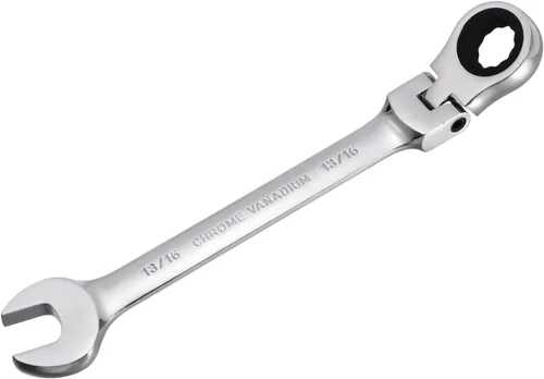 Vista 7 de uxcell Llave combinada de trinquete de cabeza flexible de 9/32 pulgadas SAE 72 dientes 12 puntos de trinquete de caja terminada herramientas