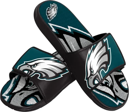 Vista 23 de FOCO mens NFL Team Logo Athletic Sport Shower Flip Flop Sandals Gel Slides