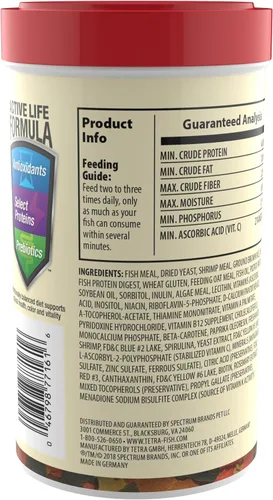 Vista 2 de TetraColor Tropical Flakes, Alimento para Peces que Realza el Color, Dieta Nutricionalmente Equilibrada para Peces Tropicales, 2.2 oz