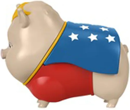 Vista 2 de Pieza de repuesto para Fisher-Price League of Super-Pets Playset - HGL00 ~ Figura de repuesto de cerdo rosa de vientre de maceta