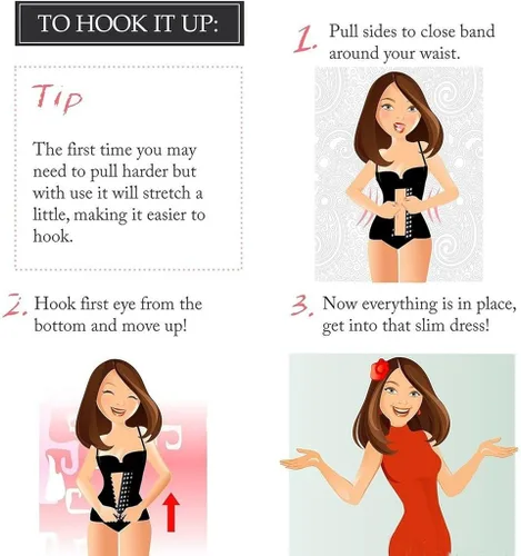 Vista 7 de SAYFUT Waist Trainer for Women Corset Cincher Body Shaper Tummy Control Girdle Trimmer
