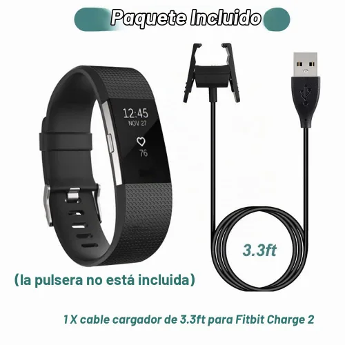 Vista 5 de Kissmart Cargador para Fitbit Charge 2 Fitness Activity Tracker