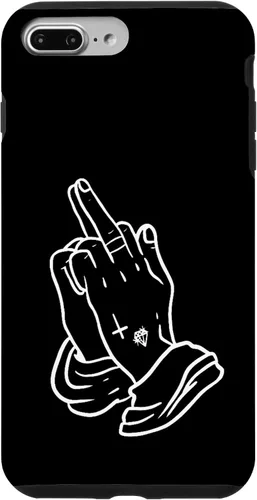 Vista 12 de Praying Hands Show Middle Finger Men's T-Shirt Women Case for iPhone 17