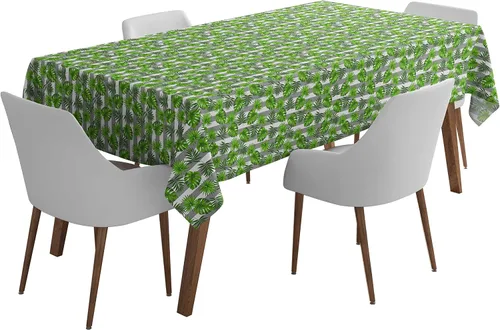Vista 48 de Mantel cuadrado para interiores y exteriores de 58 x 58 pulgadas, mantel cuadrado impermeable para mesa de patio, manteles de primavera/verano
