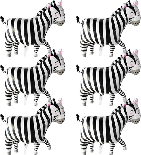 Vista 18 de Globos de abeja, 6 piezas de globos de aluminio con forma de helio para fiesta de animales de dibujos animados para selva safari temática telón