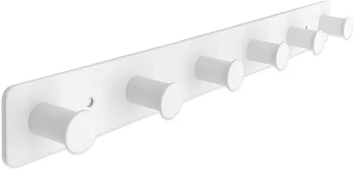 Vista 11 de Perchero pequeño montado en la pared, ganchos negros adhesivos y atornillados, ganchos de pared de acero inoxidable para colgar sombreros, toallas