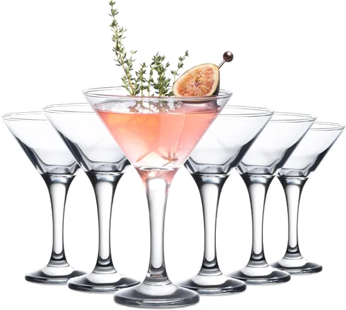 Vista 5 de Vikko Juego de 12 Copas de Martini, Copas de Cóctel de 5.2 Onzas con Tallo, Elegantes Copas Cosmopolitan para Martinis y Cócteles, Aptas