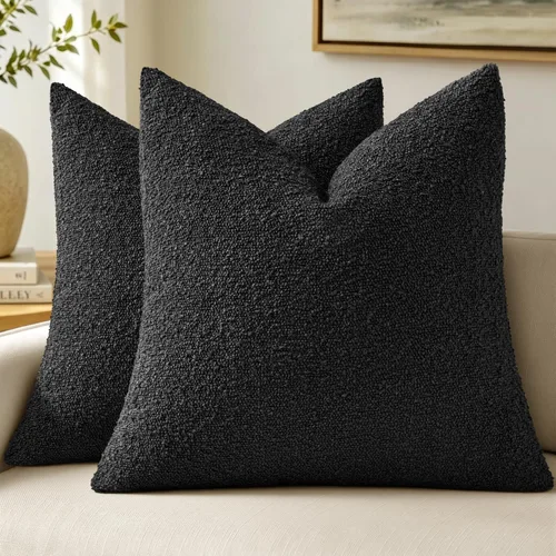 Vista 10 de MIULEE - Fundas de almohada decorativas para sofá lumbar de 16 x 16 pulgadas, color beige Set of 2 Textured Neutral Throw Pillow Covers, Accent