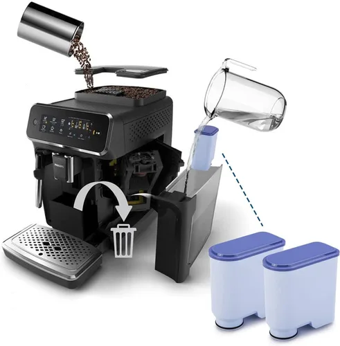 Vista 7 de Filtro de café compatible con Philips AquaClean,CA6903 Aqua Clean Filtro de agua para máquinas de café totalmente automáticas, agua dedicada a