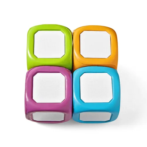 Vista 7 de hand2mind Dados pequeños de plástico para escribir y limpiar para niños de 5 a 8 años, superficie de borrado en seco en todos los lados, dibujar